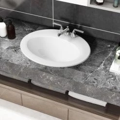 Maincraft Victorian 20 in. Above Sink BasinBasin in White Ceramic -Bathroom Sinks Sales white maincraft console sinks hhkmct2017f3 1f 1000