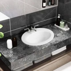 Maincraft Victorian 20 in. Above Sink BasinBasin in White Ceramic -Bathroom Sinks Sales white maincraft console sinks hhkmct2017f3 44 1000