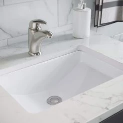 MR Direct 20-3/4 in. Undermount Bathroom Sink in White with White SinkLink -Bathroom Sinks Sales white mr direct undermount bathroom sinks u1913w slw 40 1000