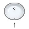 MR Direct Undermount Porcelain Bathroom Sink in White with Pop-Up Drain in Brushed Nickel -Bathroom Sinks Sales white mr direct undermount bathroom sinks upm w pud bn 64 1000