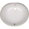 MSI Undermount Porcelain Ceramic Bathroom Sink in White Oval