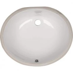 MSI Undermount Porcelain Ceramic Bathroom Sink in White Oval