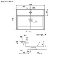 Nameeks Teorema Drop-in Bathroom Sink in White -Bathroom Sinks Sales white nameeks drop in bathroom sinks scarabeo 5109 one hole 4f 1000