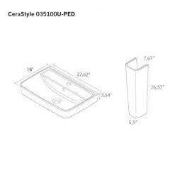 Nameeks Duru Pedestal Sink in White -Bathroom Sinks Sales white nameeks pedestal sinks cerastyle 035100u ped one hole 4f 1000