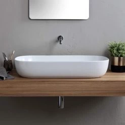 Nameeks Glam Vessel Sink in White -Bathroom Sinks Sales white nameeks vessel sinks scarabeo 1803 no hole 1f 1000