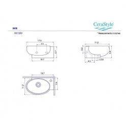 Nameeks Mini Vessel Sink in White -Bathroom Sinks Sales white nameeks wall mount sinks cerastyle 001300 u one hole 4f 1000