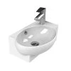 Nameeks Mini Vessel Sink in White -Bathroom Sinks Sales white nameeks wall mount sinks cerastyle 001300 u one hole 64 1000