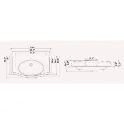 Nameeks Traditional Wall Mounted Vessel Bathroom Sink in White with 3 Faucet Holes -Bathroom Sinks Sales white nameeks wall mount sinks cerastyle 030400 u three hole c3 1000