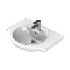 Nameeks Nil Wall Mounted Bathroom Sink in White -Bathroom Sinks Sales white nameeks wall mount sinks cerastyle 066100 u one hole 64 1000
