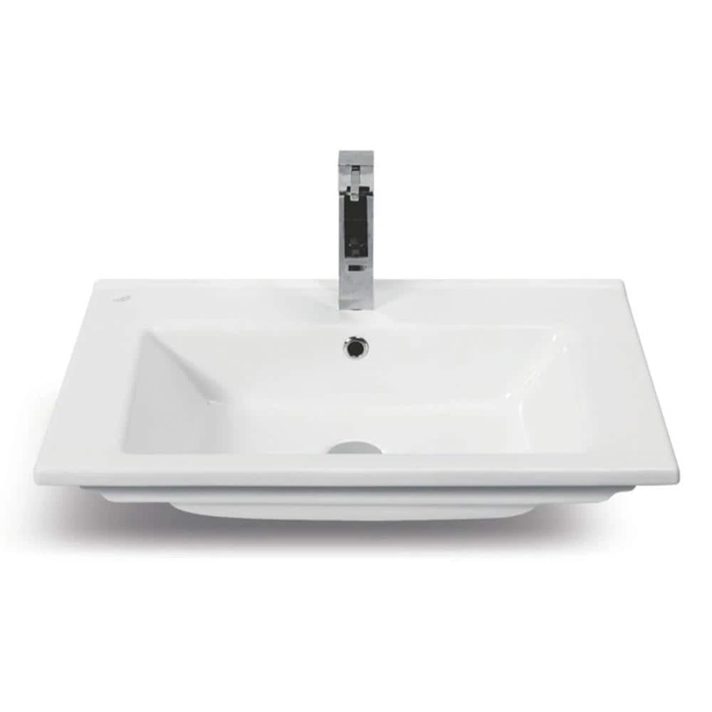 Nameeks Arte Wall Mounted Bathroom Sink in White 3 Nameeks Arte Wall Mounted Bathroom Sink in White