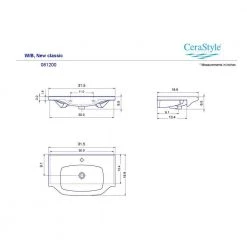 Nameeks Yeni Klasik Wall Mounted Bathroom Sink in White -Bathroom Sinks Sales white nameeks wall mount sinks cerastyle 081200 u one hole 4f 1000