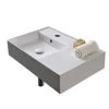Nameeks Teorema Wall Mounted Bathroom Sink in White -Bathroom Sinks Sales white nameeks wall mount sinks scarabeo 5114 one hole 64 1000