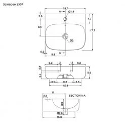 Nameeks Moon Wall Mounted Bathroom Sink in White -Bathroom Sinks Sales white nameeks wall mount sinks scarabeo 5507 one hole 4f 1000
