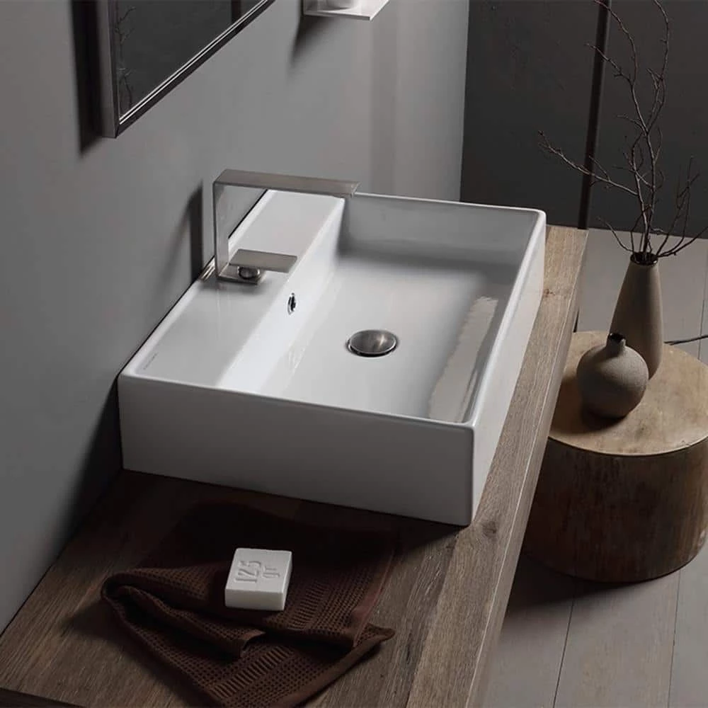 Nameeks Teorema Wall Mounted Bathroom Sink in White 5 Nameeks Teorema Wall Mounted Bathroom Sink in White - Image 3