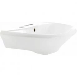 RENOVATORS SUPPLY MANUFACTURING Ondine 16 in. Small Pedestal Combo Bathroom Sink in White with Overflow -Bathroom Sinks Sales white pedestal sinks 11863 4f 1000