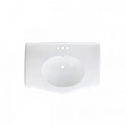 RENOVATORS SUPPLY MANUFACTURING Darbyshire 34-1/2 in. Pedestal Combo Bathroom Sink in White -Bathroom Sinks Sales white pedestal sinks 12786 1f 1000