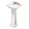 RENOVATORS SUPPLY MANUFACTURING Cloakroom 19 in. Pedestal Combo Bathroom Sink in White with Overflow -Bathroom Sinks Sales white pedestal sinks 19355 64 1000