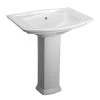 Unbranded Washington 550 22 in. Pedestal Combo Bathroom Sink in White -Bathroom Sinks Sales white pedestal sinks 3 394wh 64 1000