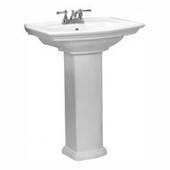 Unbranded Washington 550 22 in. Pedestal Combo Bathroom Sink in White -Bathroom Sinks Sales white pedestal sinks 3 394wh c3 1000
