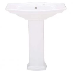 Unbranded Washington 765 30 in. Pedestal Combo Bathroom Sink for 8 in. Widespread in White -Bathroom Sinks Sales white pedestal sinks 3 498wh 40 1000