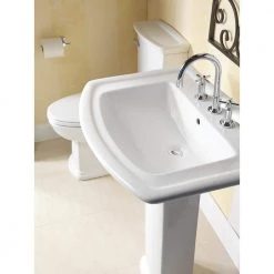 Unbranded Washington 765 30 in. Pedestal Combo Bathroom Sink for 8 in. Widespread in White -Bathroom Sinks Sales white pedestal sinks 3 498wh c3 1000
