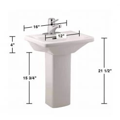 RENOVATORS SUPPLY MANUFACTURING Children's 21.5 in. H Pedestal Sinks Porcelain in White (Set of 2) -Bathroom Sinks Sales white pedestal sinks 30686 4f 1000