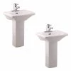 RENOVATORS SUPPLY MANUFACTURING Children's 21.5 in. H Pedestal Sinks Porcelain in White (Set of 2) 1 RENOVATORS SUPPLY MANUFACTURING Children's 21.5 in. H Pedestal Sinks Porcelain in White (Set of 2) -Bathroom Sinks Sales white pedestal sinks 30686 64 1000