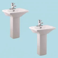 RENOVATORS SUPPLY MANUFACTURING Children's 21.5 in. H Pedestal Sinks Porcelain in White (Set of 2) -Bathroom Sinks Sales white pedestal sinks 30686 c3 1000