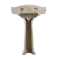 RENOVATORS SUPPLY MANUFACTURING India Reserve 22-7/8 in. Pedestal Combo Bathroom Sink in White Vessel Sink Basin with Blue and Gold Design Overflow -Bathroom Sinks Sales white pedestal sinks 41355 66 1000