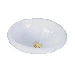 Pegasus Sienna Drop-In Bathroom Sink in White