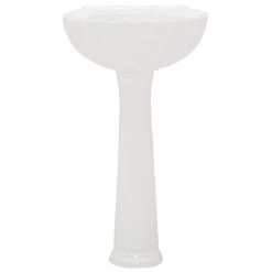 Pegasus Bali 19 in. Pedestal Combo Bathroom Sink for 4 in. Centerset in White -Bathroom Sinks Sales white pegasus pedestal sinks 3 584wh e1 1000