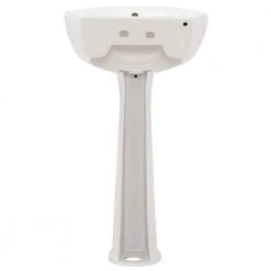 Pegasus Bali 19 in. Pedestal Combo Bathroom Sink for 8 in. Widespread in White -Bathroom Sinks Sales white pegasus pedestal sinks 3 588wh 40 1000