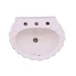 Pegasus Bali 19 in. Pedestal Combo Bathroom Sink for 8 in. Widespread in White -Bathroom Sinks Sales white pegasus pedestal sinks 3 588wh a0 1000