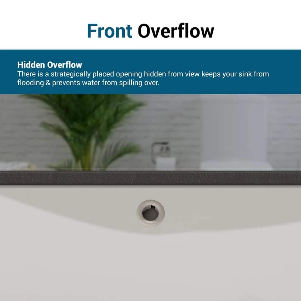 PELHAM & WHITE Newcastle 20 in. Undermount Ceramic Oval Bathroom Sink in White 9 PELHAM & WHITE Newcastle 20 in. Undermount Ceramic Oval Bathroom Sink in White - Image 7