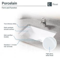 Rene Undermount Porcelain Bathroom Sink in White with Pop-Up Drain in Brushed Nickel -Bathroom Sinks Sales white rene undermount bathroom sinks r2 1002 w pud bn a0 1000