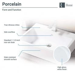 Rene Porcelain Vessel Sink in White with 7002 Faucet and Pop-Up Drain in Brushed Nickel -Bathroom Sinks Sales white rene vessel sinks r2 5018 w r9 7002 bn a0 1000