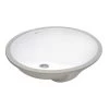 Ruvati 16 in. x 13 in. Oval Undermount Vanity Bathroom Porcelain Ceramic with Overflow in White -Bathroom Sinks Sales white ruvati undermount bathroom sinks rvb0618 64 1000