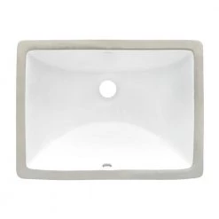 Ruvati 17 in. Rectangular Undermount Vanity Bathroom Porcelain Ceramic with Overflow in White -Bathroom Sinks Sales white ruvati undermount bathroom sinks rvb0718 40 1000