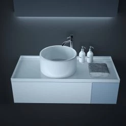 Satico Amuering 16 in. Topmount Bathroom Sink Basin in White -Bathroom Sinks Sales white satico drop in bathroom sinks 16tay17 4f 1000