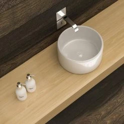 Satico Amuering 16 in. Topmount Bathroom Sink Basin in White -Bathroom Sinks Sales white satico drop in bathroom sinks 16tay17 76 1000