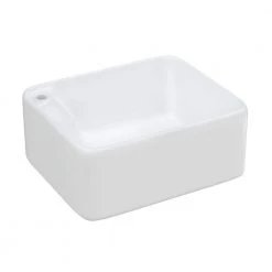 Satico 17 in. Topmount Bathroom Sink Basin in White