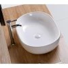 Satico 23.63 in. Topmount Bathroom Sink Basin in White