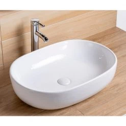 Satico 23.63 in. Topmount Bathroom Sink Basin in White -Bathroom Sinks Sales white satico drop in bathroom sinks 16tay24 fa 1000