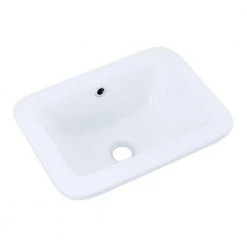 Satico 13 in. Undermount Porcelain Bathroom Sink in White