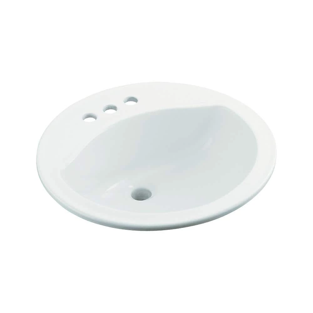 Sterling Modesto 19 in. Drop-In Bathroom Sink in White 3 Sterling Modesto 19 in. Drop-In Bathroom Sink in White