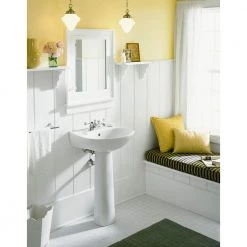 Sterling Sacramento Vitreous China Pedestal Combo Bathroom Sink in White with Overflow Drain -Bathroom Sinks Sales white sterling pedestal sinks 442124 0 1f 1000