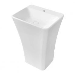 Streamline 23.6 in. Solid Surface Resin Pedestal Sink Basin in White -Bathroom Sinks Sales white streamline pedestal sinks k 1121 24 40 1000