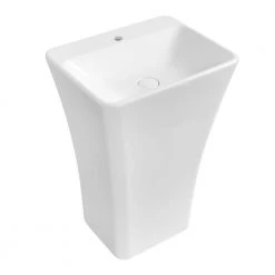 Streamline 23.6 in. Solid Surface Resin Pedestal Sink Basin in White -Bathroom Sinks Sales white streamline pedestal sinks k 1121 24 a0 1000
