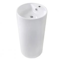 Streamline 17.7 in. Solid Surface Resin Pedestal Sink Basin in White -Bathroom Sinks Sales white streamline pedestal sinks k 1691 slsfs 18 4f 1000