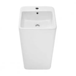Swiss Madison Concorde 1-Piece Glossy White Ceramic Square Pedestal Sink 18 Swiss Madison Concorde 1-Piece Glossy White Ceramic Square Pedestal Sink -Bathroom Sinks Sales white swiss madison pedestal sinks sm ps312 1d 1000